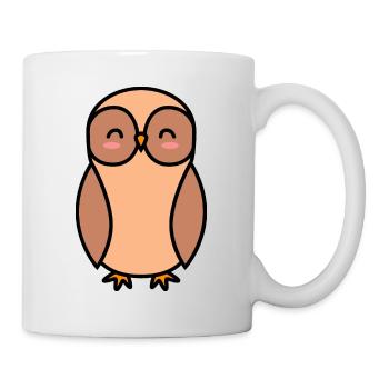Eule Comic - Tasse - Weiß - Rechts