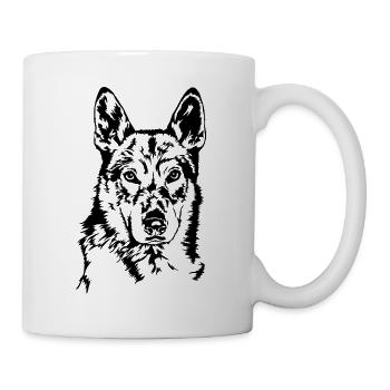 Tschechoslowakischer Wolfhund Portrait Wilsigns - Tasse - Weiß - Rechts