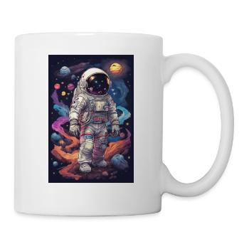 Retro Illustrations Austronaut Space - Mug - white - Right