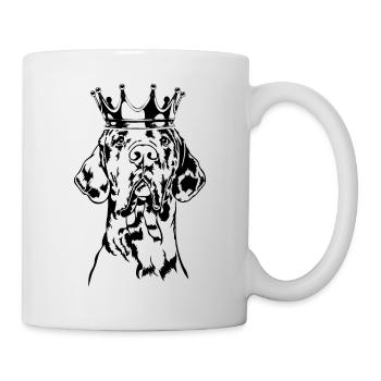 Chiens de la couronne de Dogue allemand Wilsigns - Mug blanc - blanc - Droite