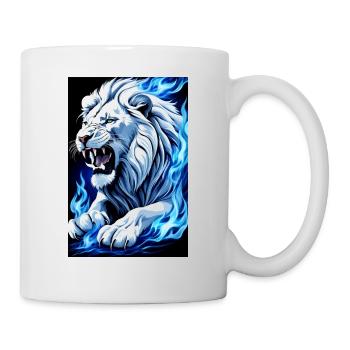 White Animal Feuerlöwe - Tasse - Weiß - Rechts