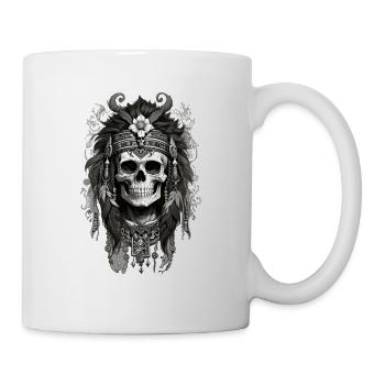 Floral Skull full - Tasse - Weiß - Rechts