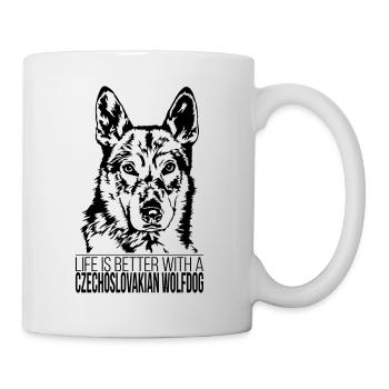 Czechoslovakian Wolfdog life is better Wilsigns - Tasse - Weiß - Rechts