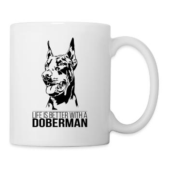 La vie de doberman est meilleure Chiens Wilsigns - Mug blanc - blanc - Droite