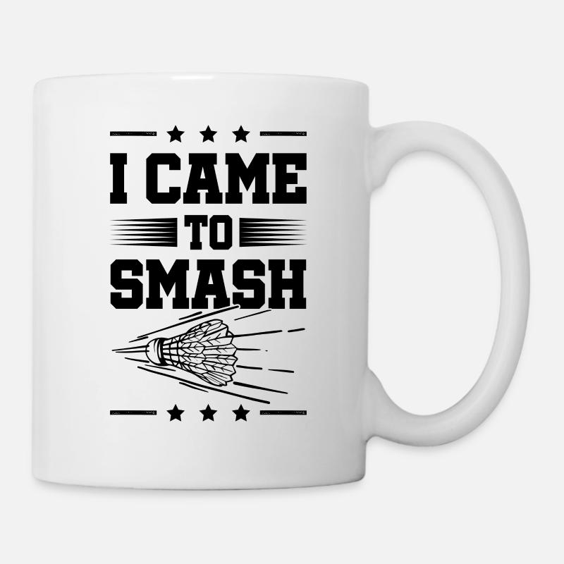 badminton smash - Tasse - Weiß
