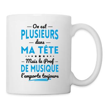 Plusieurs dans tête le Prof de Musique l'emporte - Mug blanc - blanc - Droite