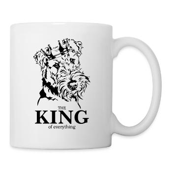Airedale Terrier King of everything Hund Wilsigns - Tasse - Weiß - Rechts