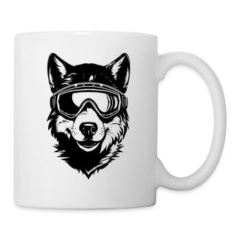 Ski Wolf - Tasse - Weiß - Rechts