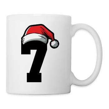 7 Numéro de Noël - Mug blanc - blanc - Droite