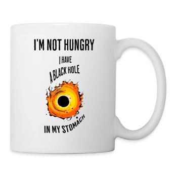 Je n’ai pas faim, j’ai un trou noir dans l’estomac - Mug blanc - blanc - Droite