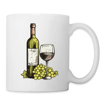 Verre à vin VinRaisins Vin - Mug blanc - blanc - Droite