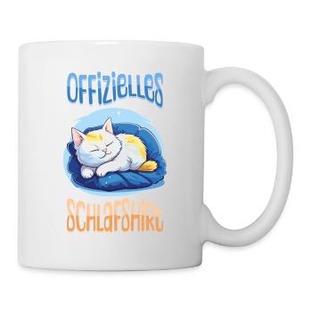 Official Sleep Shirt Cat Pajamas Cute Animal - Mug - white - Right