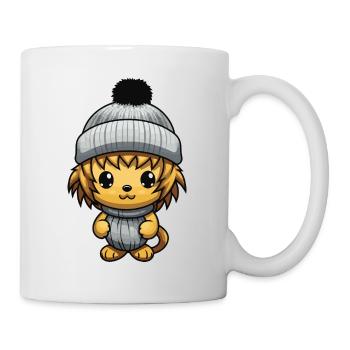 Lion Animal Baby Comic Winter - Mug - white - Right