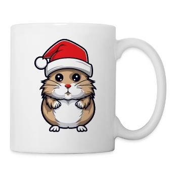 Hamster Noël Animal Portrait Noël - Mug blanc - blanc - Droite
