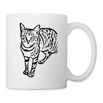 Black Cat Cat Sweet Kitten Christmas Gift - Mug - white - Right