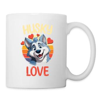 Husky Love Dog Sled Dog Dog Breed Winter - Mug - white - Right