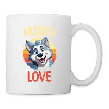 Husky Love Dog Sled Dog Dog Breed Winter - Mug - white - Right