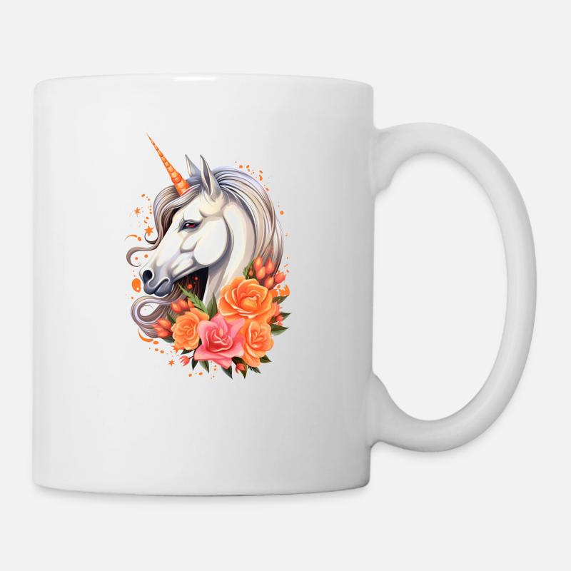 Einhorn Rosenzauber - Tasse - Weiß