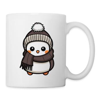 Pinguin Tier Baby Comic - Tasse - Weiß - Rechts