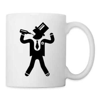 Groom avec 1 bière (enterrement de vie de garçon / enterrement de vie de garçon / L / B) - Mug blanc - blanc - Droite