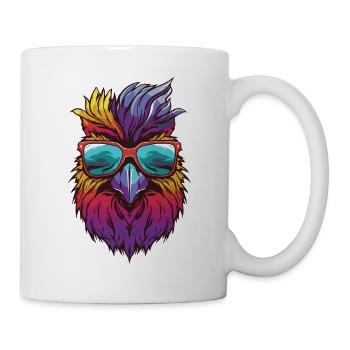 Rooster Head Portrait Cool - Mug - white - Right