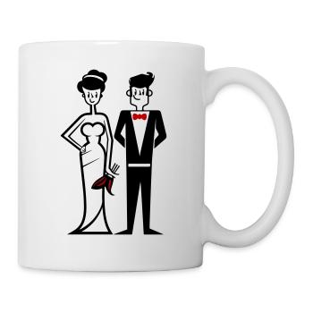 Wedding, Couple, Bride, Groom - Mug - white - Right