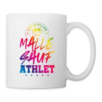 Malle Sauf Athlet Mallorca Party Spruch - Tasse - Weiß - Rechts