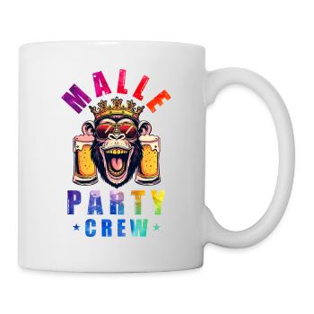 Malle Party Crew Affe Mallorca - Tasse - Weiß - Rechts