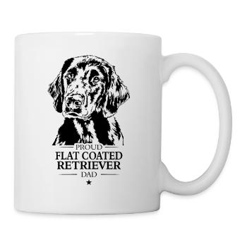 Retriever à poil plat papa chiens chien Wilsigns - Mug blanc - blanc - Droite