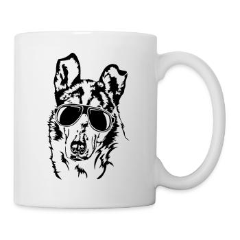 Kurzhaar Collie Sonnenbrille Hunde Hund Wilsigns - Tasse - Weiß - Rechts