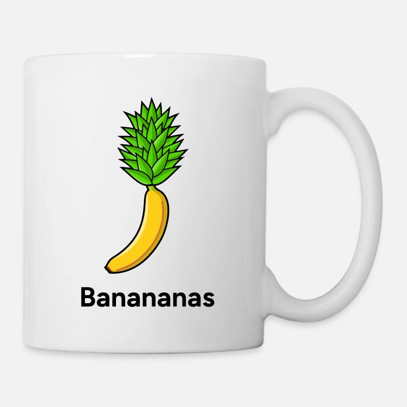 Banananas - halb Banane halb Ananas - Tasse - Weiß