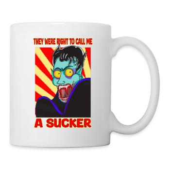 vampire horreur dessin animé humour une ventouse drôle design - Mug blanc - blanc - Droite