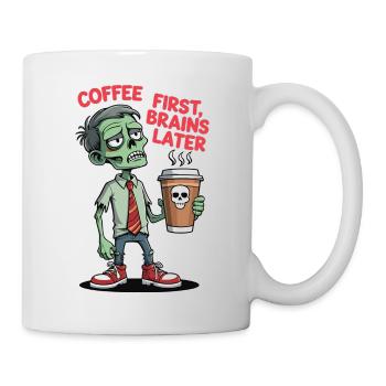 Zombie Coffee Addict Design - Tasse - Weiß - Rechts