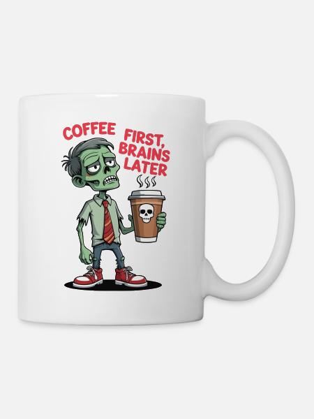 Zombie Coffee Addict Design - Tasse - Weiß