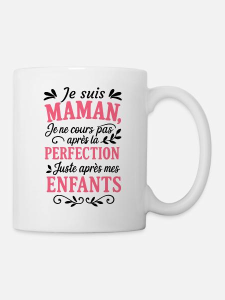 Je suis maman idée cadeau fête des mères humour - Mug blanc - blanc