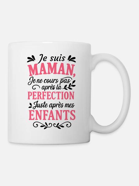Je suis maman idée cadeau fête des mères humour - Mug blanc - blanc