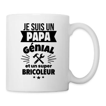 Je suis un papa génial et un super bricoleur - Mug blanc - blanc - Droite