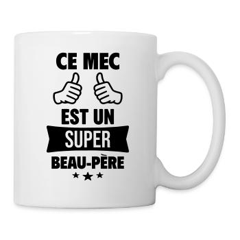 Ce mec est un super beau père cadeau beau-père - Mug blanc - blanc - Droite
