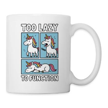 Lazy Unicorn Design - Humorous Graphics - Mug - white - Right