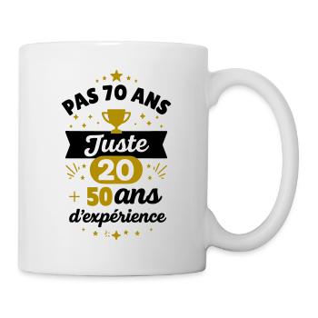 Cadeau d’anniversaire 70 ans Anniversaire Humour - Mug blanc - blanc - Droite