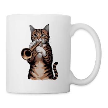 Trumpet Cat - Mug - white - Right
