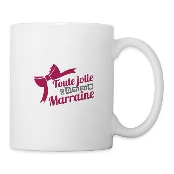 toute jolie comme marraine - Mug blanc - blanc - Droite