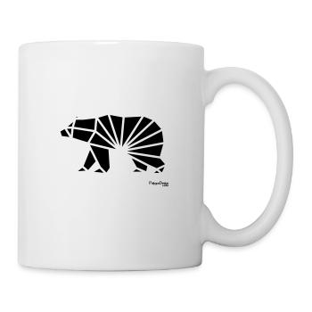 Geometrischer Bär Streetstyle Hipster Urban - Tasse - Weiß - Rechts