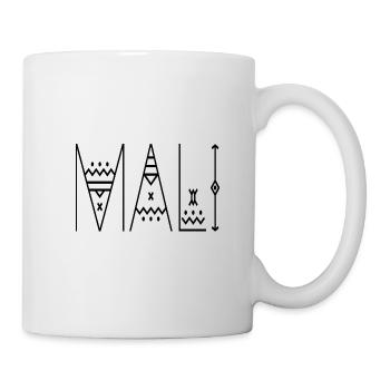 Mali Schriftzug schwarz - Tasse - Weiß - Rechts
