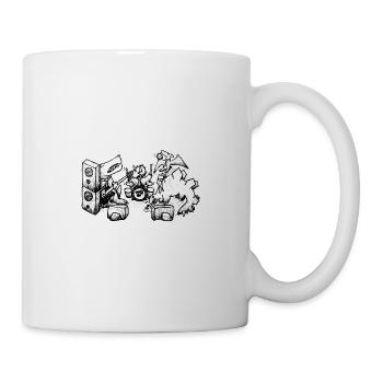 Dino Rock Band - Mug - white - Right