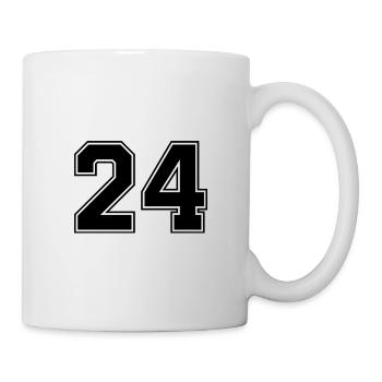 24 nombre de maillots - Mug blanc - blanc - Droite