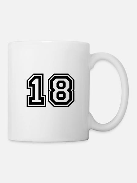 18 Number number - Mug - white