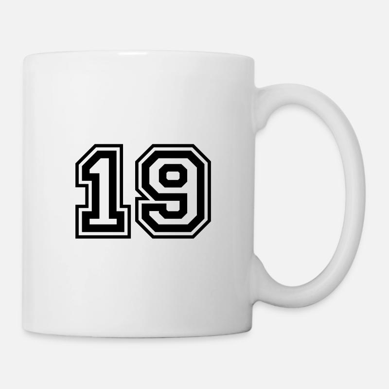19 Numéro - Mug blanc - blanc