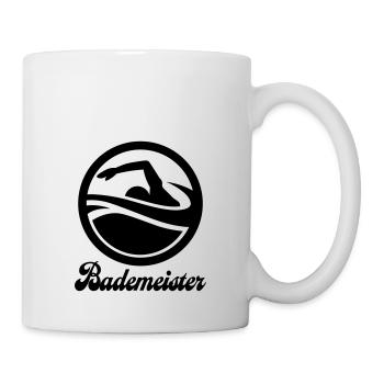 Farbe änderbar | Bademeister Schwimmen - Tasse - Weiß - Rechts