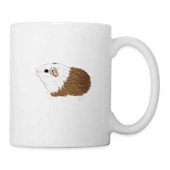 Design mit einem Glatthaar-Meerschweinchen 2 - Tasse - Weiß - Rechts